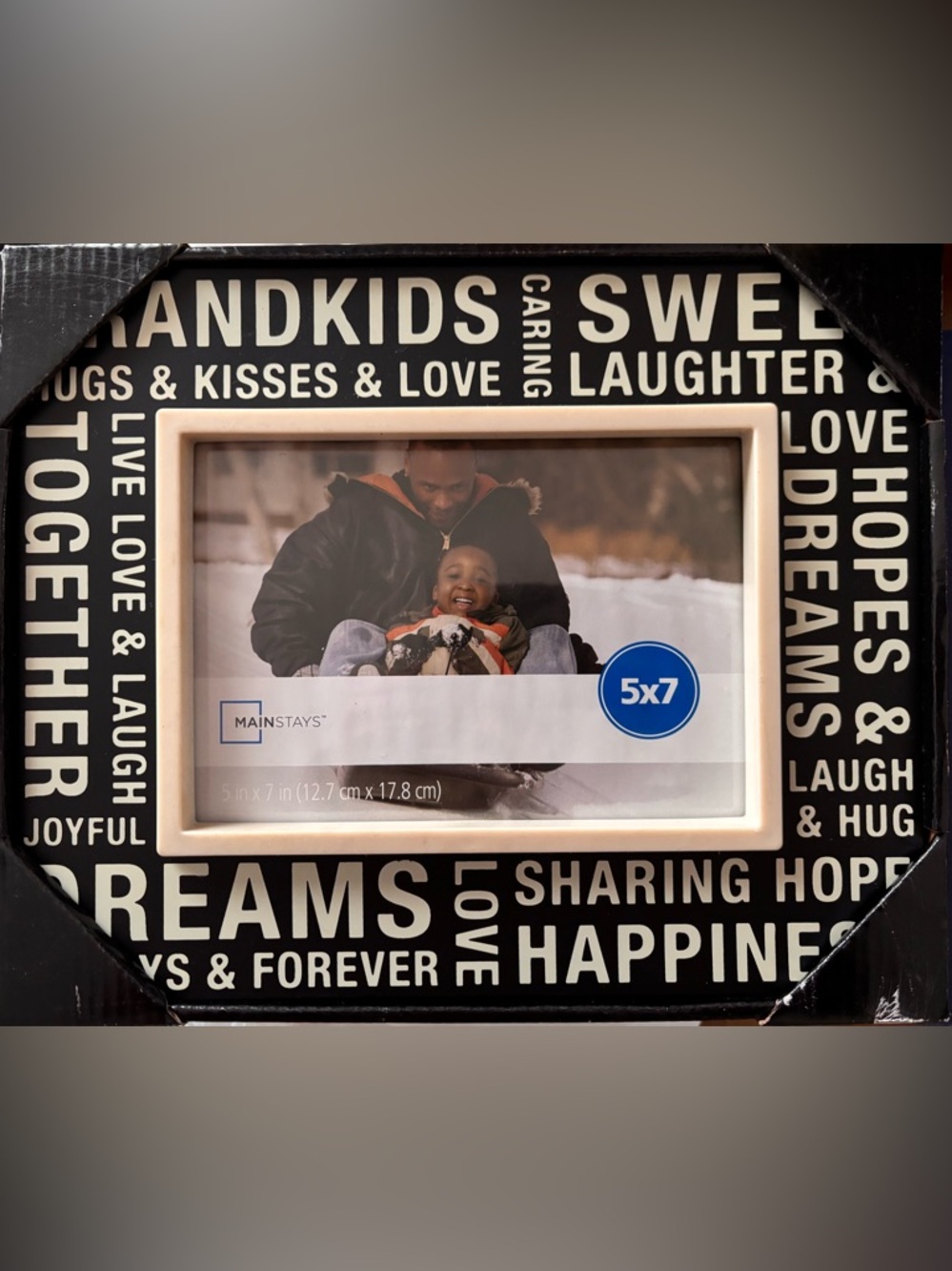🌷5/$10🌷Mainstays Black Frame with White Word Art and Inner Cream Mat